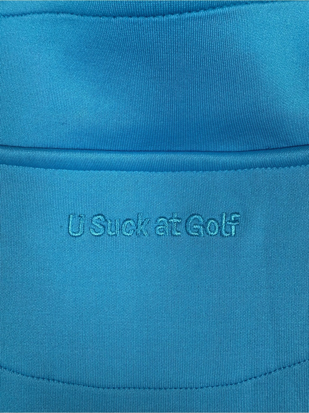 U Suck At Golf 1/4 Zip Long Sleeve Golf Performance Shirt XXL EUC Country Club - Picture 4 of 9